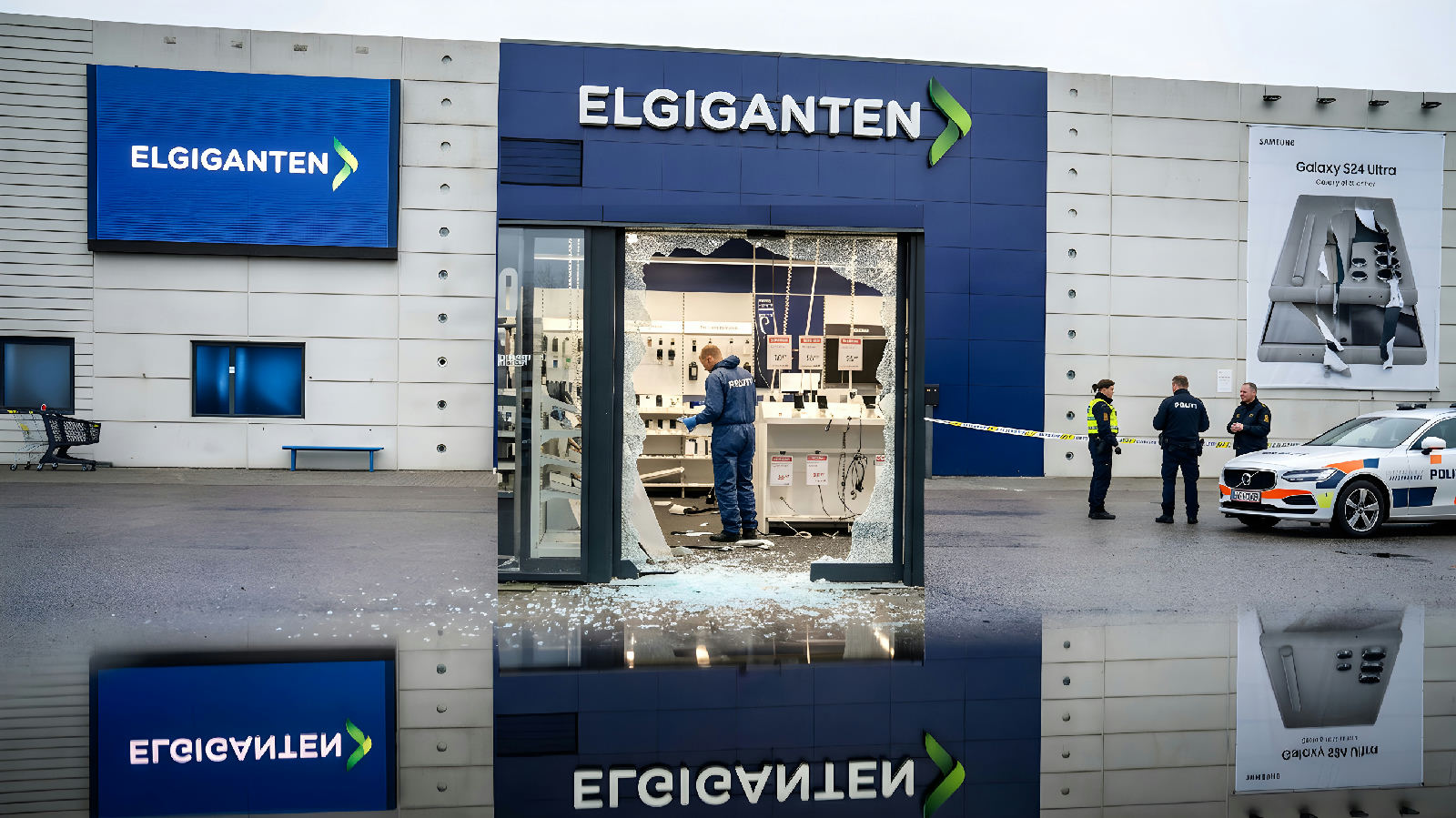 Stort indbrud i Elgiganten natten til mandag