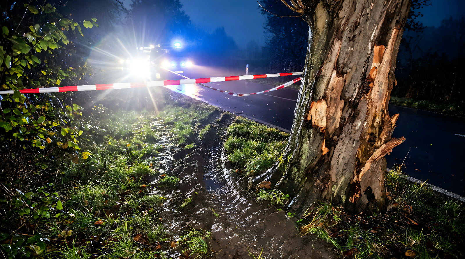 En mand mister livet efter påkørsel af et træ