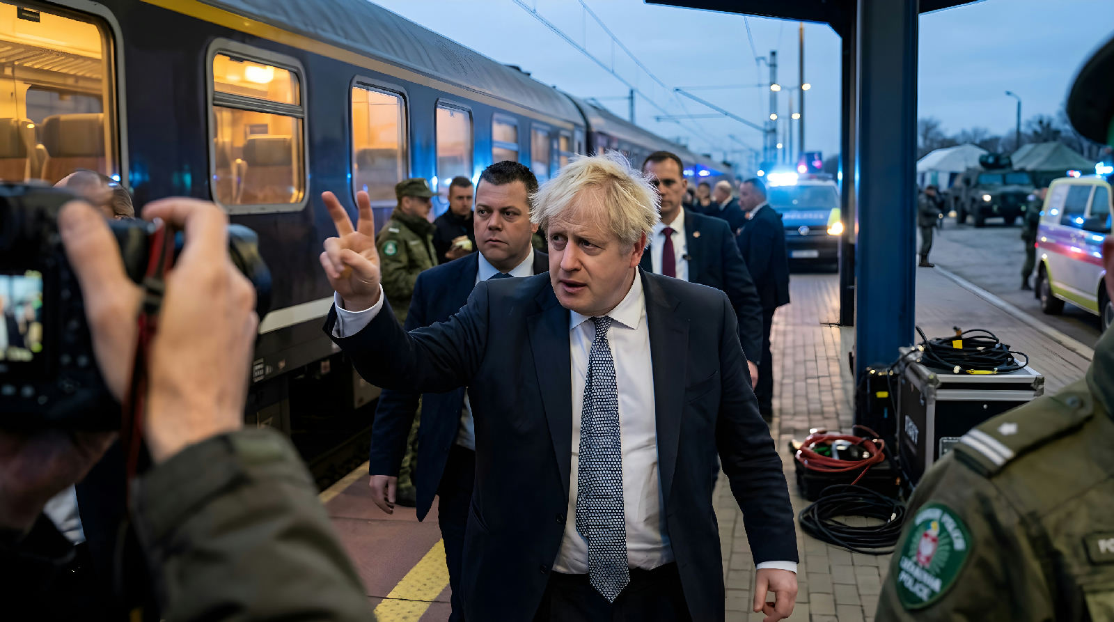 Boris Johnson evakueret efter droneangreb ved grænsen