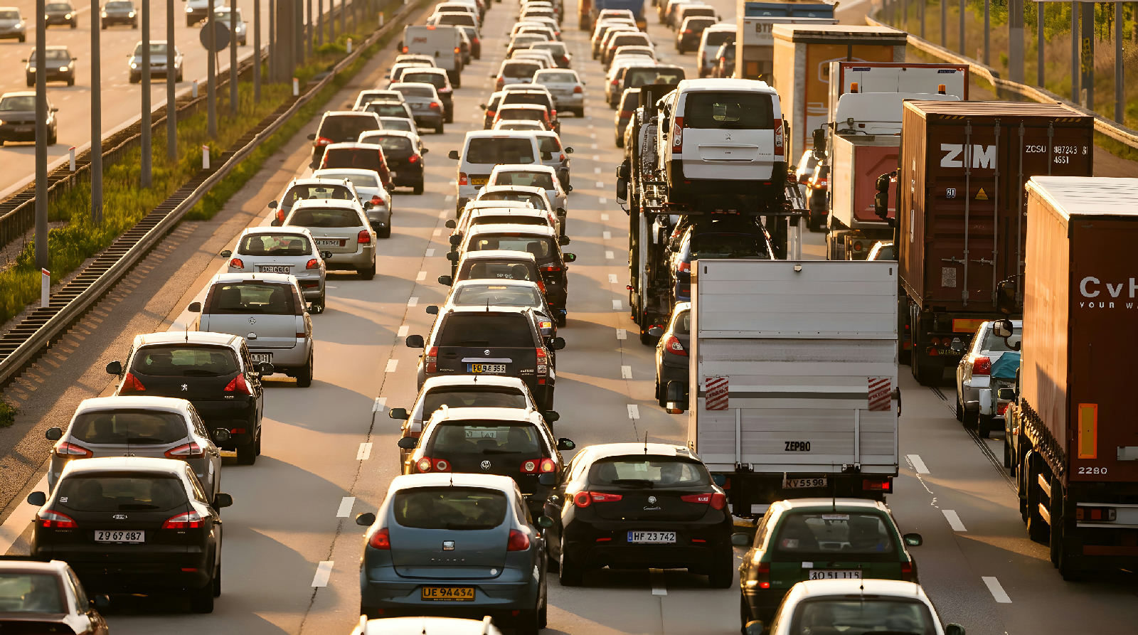 Efterårsferien skaber stort pres på motorvejene fredag