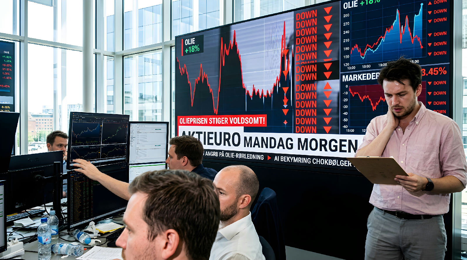 Olieprisen stiger voldsomt og skaber aktieuro mandag morgen