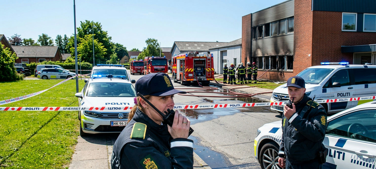 Brand i Kolding er slukket men området er spærret af