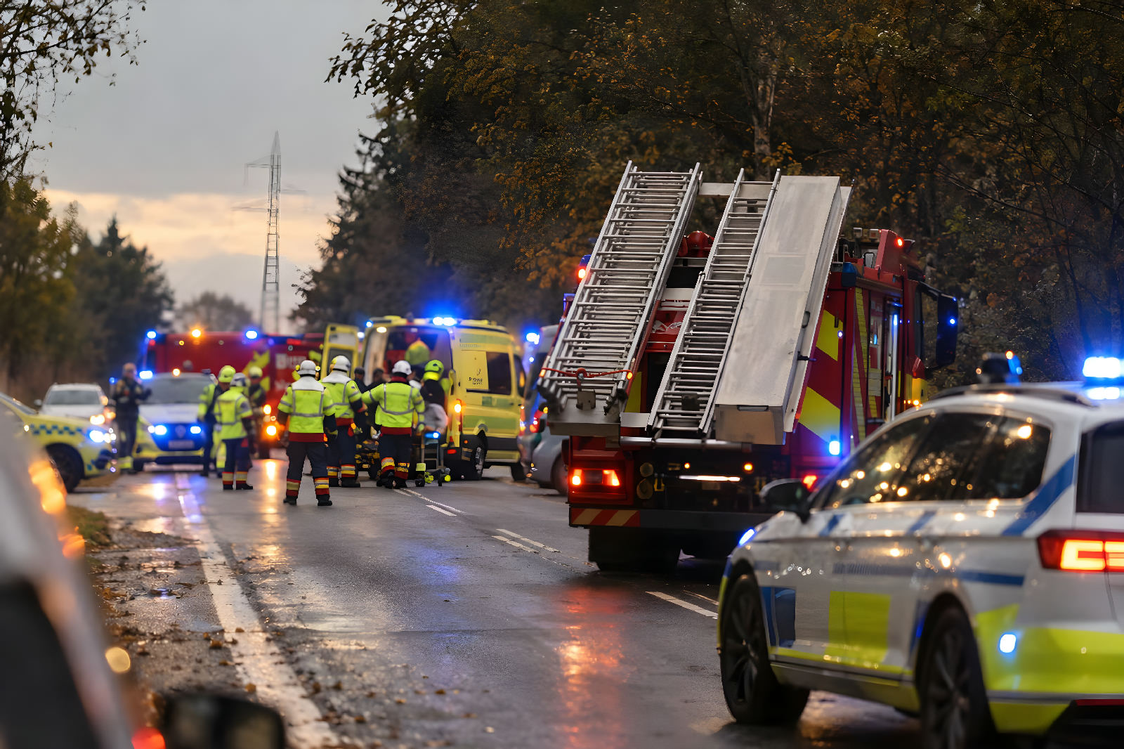 To biler stødt sammen på Fyn med melding om fastklemte